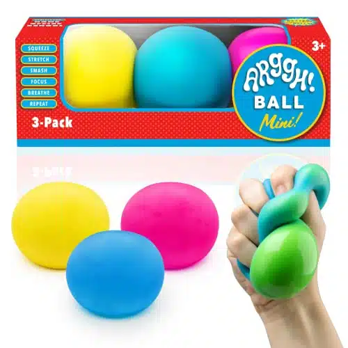 Power Your Fun Arggh Mini Stress Balls for Adults and Kids   pk Squishy Stress Balls, Color Changing Resistance Fidget Toys Sensory Stress Anxiety Relief Squeeze Toys Squishy 