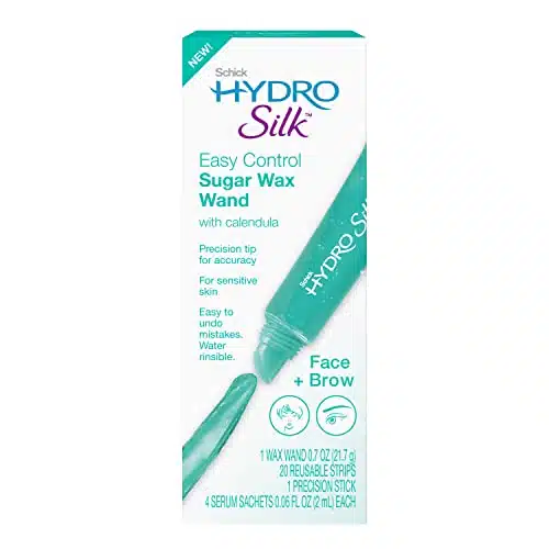 Schick Hydro Silk Sugar Wax Wand  Soft Eyebrow,Lip Wax Pen, Face Hair Removal Depilatory Wax