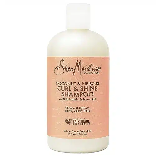 SheaMoisture Shampoo Curl and Shine for Curly Hair Coconut and Hibiscus Paraben Free Shampoo oz