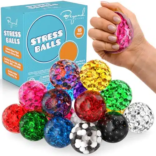 Stress Balls Set   Pack   Stress Balls Fidget for Adults   Squishy Balls, Anxiety Relief Calming Tool   Fidget Stress Products for Autism & ADDADHD