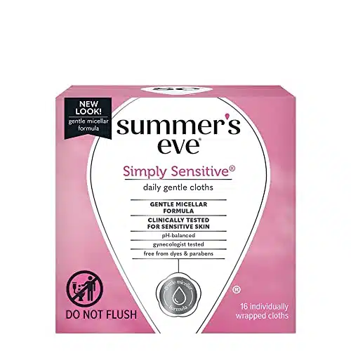 Summer's Eve Cleansing Cloths, Simply Sensitive, Count