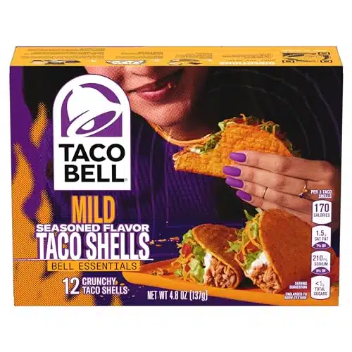 Taco Bell Mild Crunchy Seasoned Flavor Taco Shells, ct Box