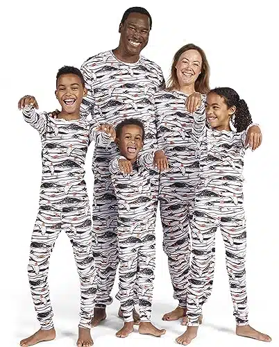 The Children's Place Kids Piece Family Matching, Halloween Pajama Sets, Cotton, Glow Mummy,