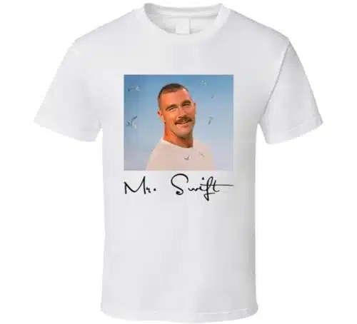 Travis Kelce Mr. Swift Fan T Shirt XL White