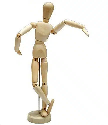HSOMiD '' Artists Wooden Manikin Jointed Mannequin Perfect for Home DecorationDrawing The Human Figure (A)