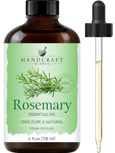 Handcraft Blends Rosemary Essential Oil   % Pure and Natural   Premium Therapeutic Grade with Premium Glass Dropper   Huge fl. Oz