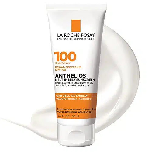 La Roche Posay Anthelios Melt in Milk Body & Face Sunscreen Lotion Broad Spectrum SPF , Oxybenzone & Octinoxate Free, Sunscreen for Kids, Adults & Sun Sensitive Skin, Unscente