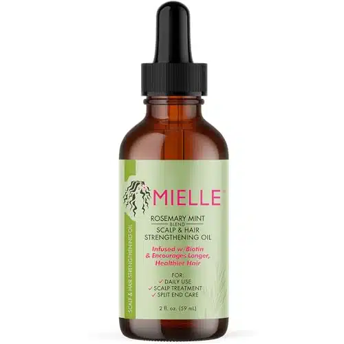 Mielle Organics Rosemary Mint Scalp & Hair Strengthening Oil for All Hair Types, Ounce
