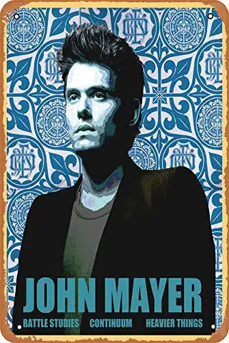 NIUMOWANG John Mayer  Cool Blue Music Tin Poster X Inches