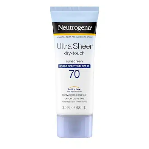 Neutrogena Ultra Sheer Dry Touch Water Resistant and Non Greasy Sunscreen Lotion with Broad Spectrum SPF , Fl Oz (Pack of )