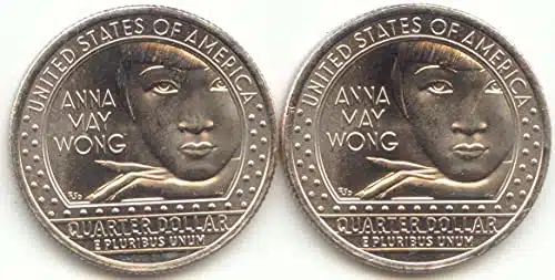P,D American Women, Washington Anna May Wong Coin Set, P and D Quarter Uncirculated