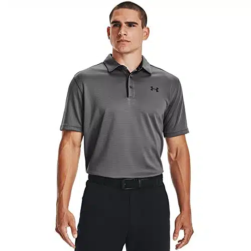 Under Armour Men's Tech Golf Polo , Graphite ()Black , X Large