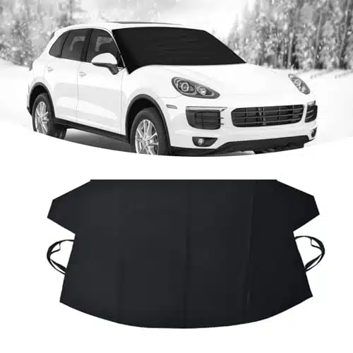 gunhunt Pack Car Windshield Snow Shield Cover, D Thicken Oxford Fabric Car Windshield Cover Best for Ice, Frost & Snow Removal Windshield Snow Cover for All Weather (x )