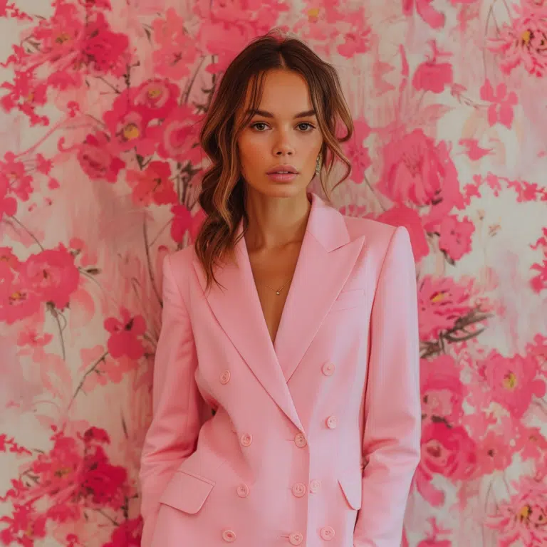 womens pink suit