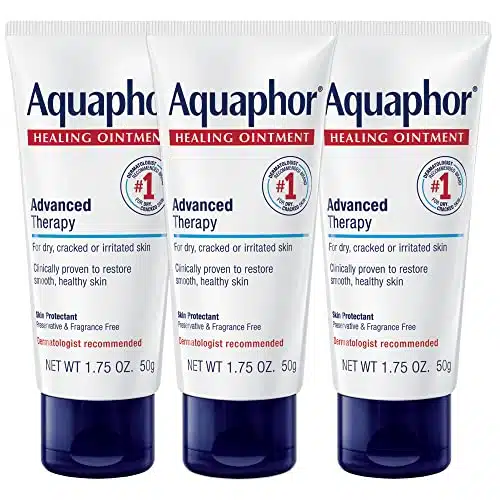 Aquaphor Healing Ointment   Travel Size Protectant for Cracked Skin   Dry Hands, Heels, Elbows, Lips, Packaging May Vary, Ounce (Pack of )