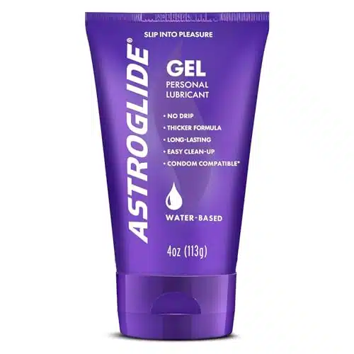 Astroglide Water Based Lube (oz), Ultra Gentle Gel Personal Lubricant, Stays Put with No Drip, Sex Lube for Long Lasting Pleasure for Men, Women and Couples, Safe for Toys