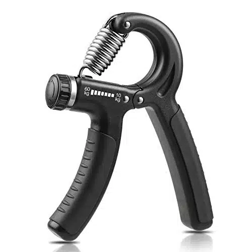 NIYIKOW Grip Strength Trainer, Hand Grip Strengthener, Adjustable Resistance Lbs (kg), Forearm Strengthener, Perfect for Musicians Athletes and Hand Injury Recovery (Black, Pa