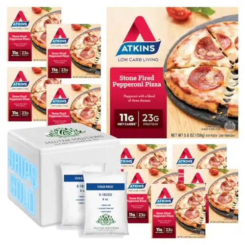 Salutem Vita   Atkins Stone Fired Pepperoni Pizza Meal Oz   Pack of