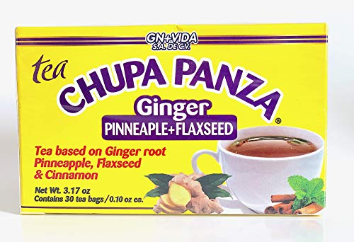 Tea CHUPA Panza, Tea Based ONGINGER Root, PINNEAPPLE, Flaxseed & Cinnamon (Tea Bagsoz Each)